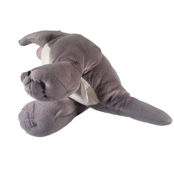 Gray Dinosaur Plush Toy 16" Tall Cute Floppy Stuffed Animal Kids Soft Play - Picture 8 of 15